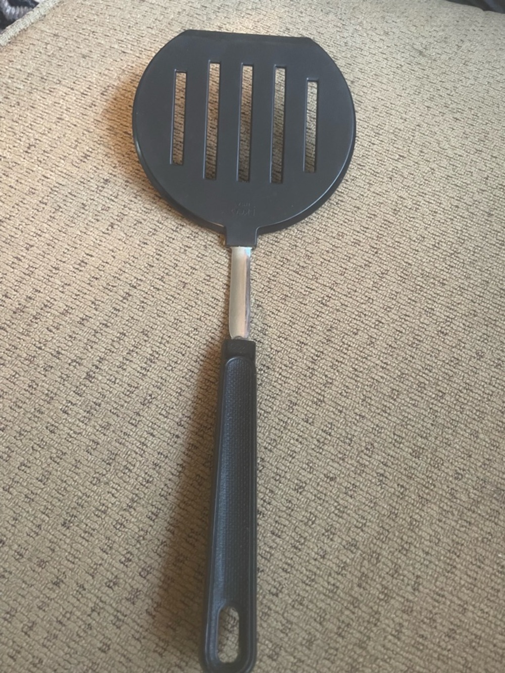 VTG EKCO Black Slotted Turner / Spatula wide round 1970s - Picture 5 of 5